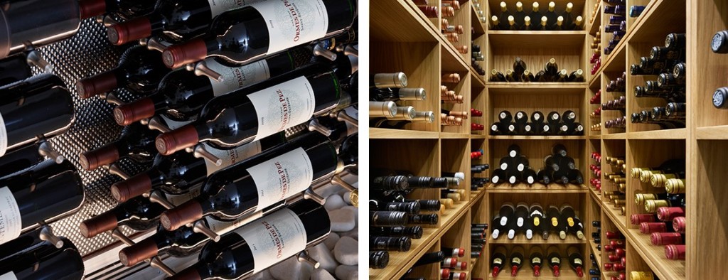 spiral cellars wine room holding a wine collection and organised neatly