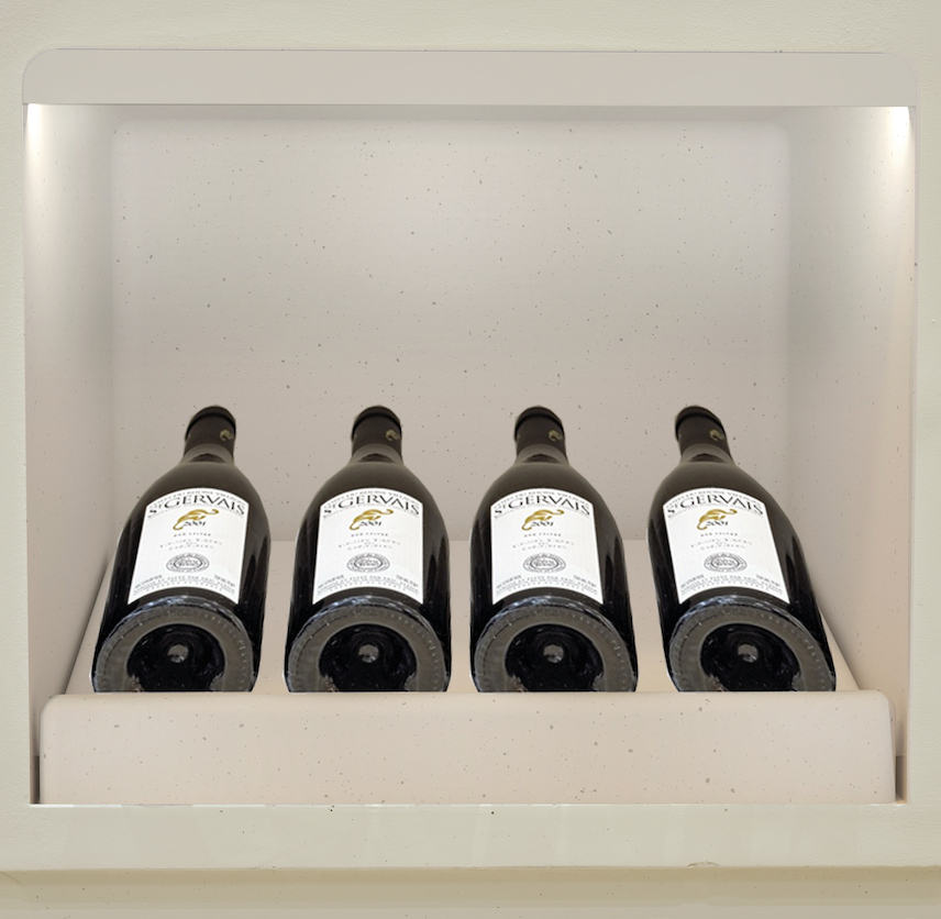 4 Bottle Wedge Render